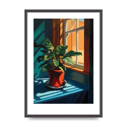 Edward Hopper Style House Plant