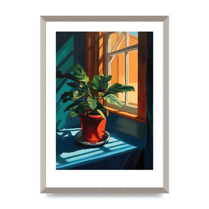 Edward Hopper Style House Plant