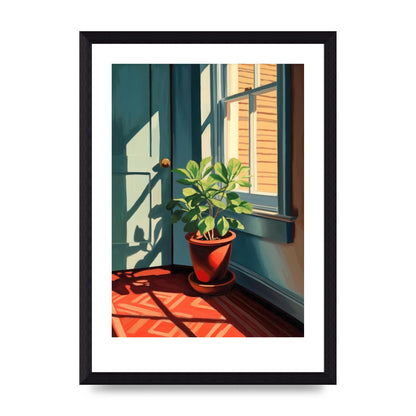 Bright Sunlit House Plant Lithograph