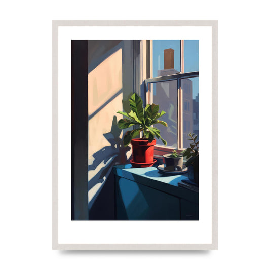 Plant Gazing at City with Bold Dark Shadows