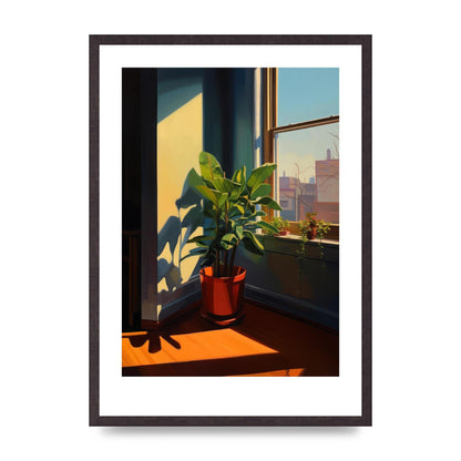 Plant Gazing at City with Bold Shadows