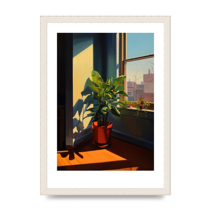 Plant Gazing at City with Bold Shadows