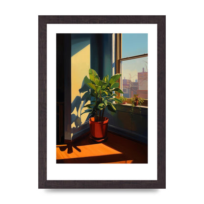 Plant Gazing at City with Bold Shadows
