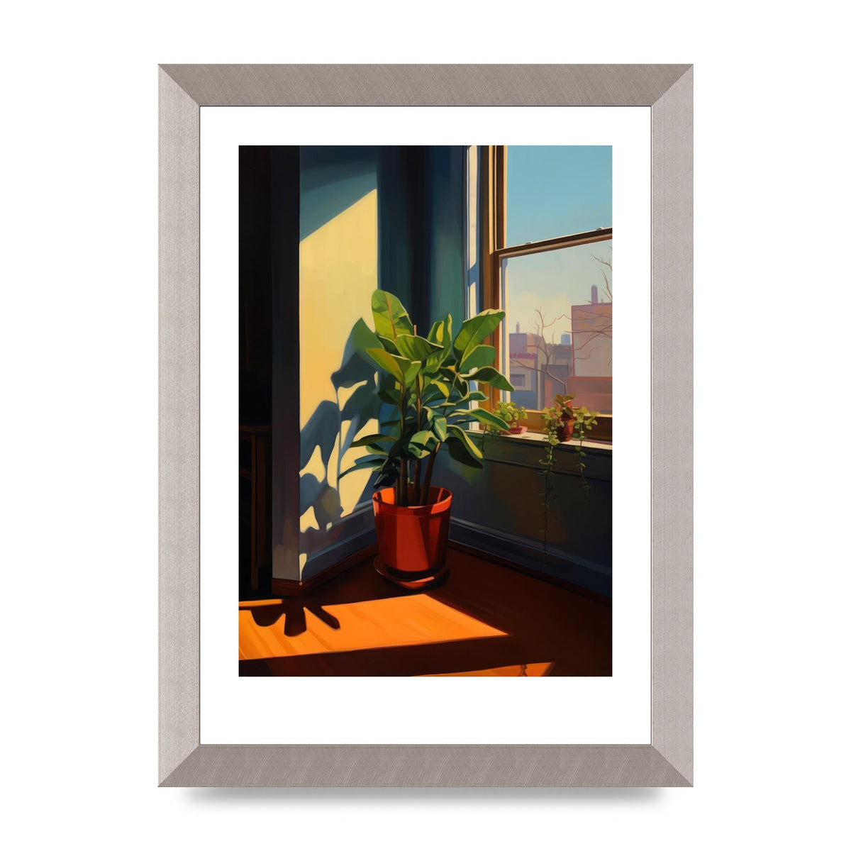 Plant Gazing at City with Bold Shadows