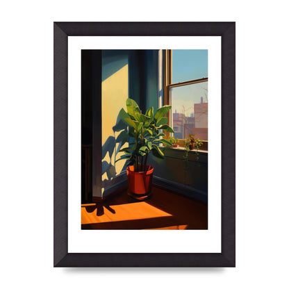 Plant Gazing at City with Bold Shadows