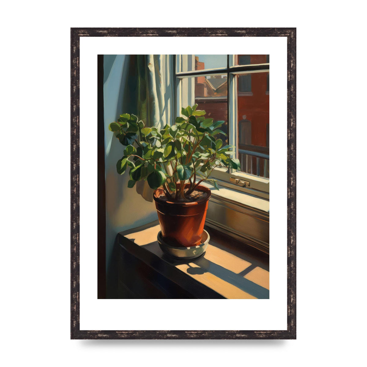 Sun-Kissed Flowering Plant Shadows