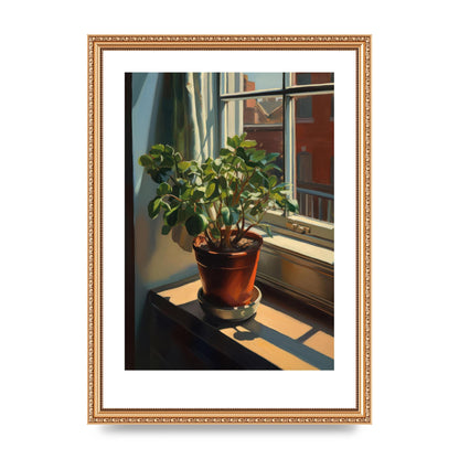 Sun-Kissed Flowering Plant Shadows