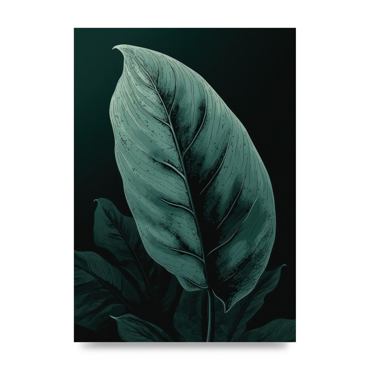 Peace Lily Leaf in Minimalist Style