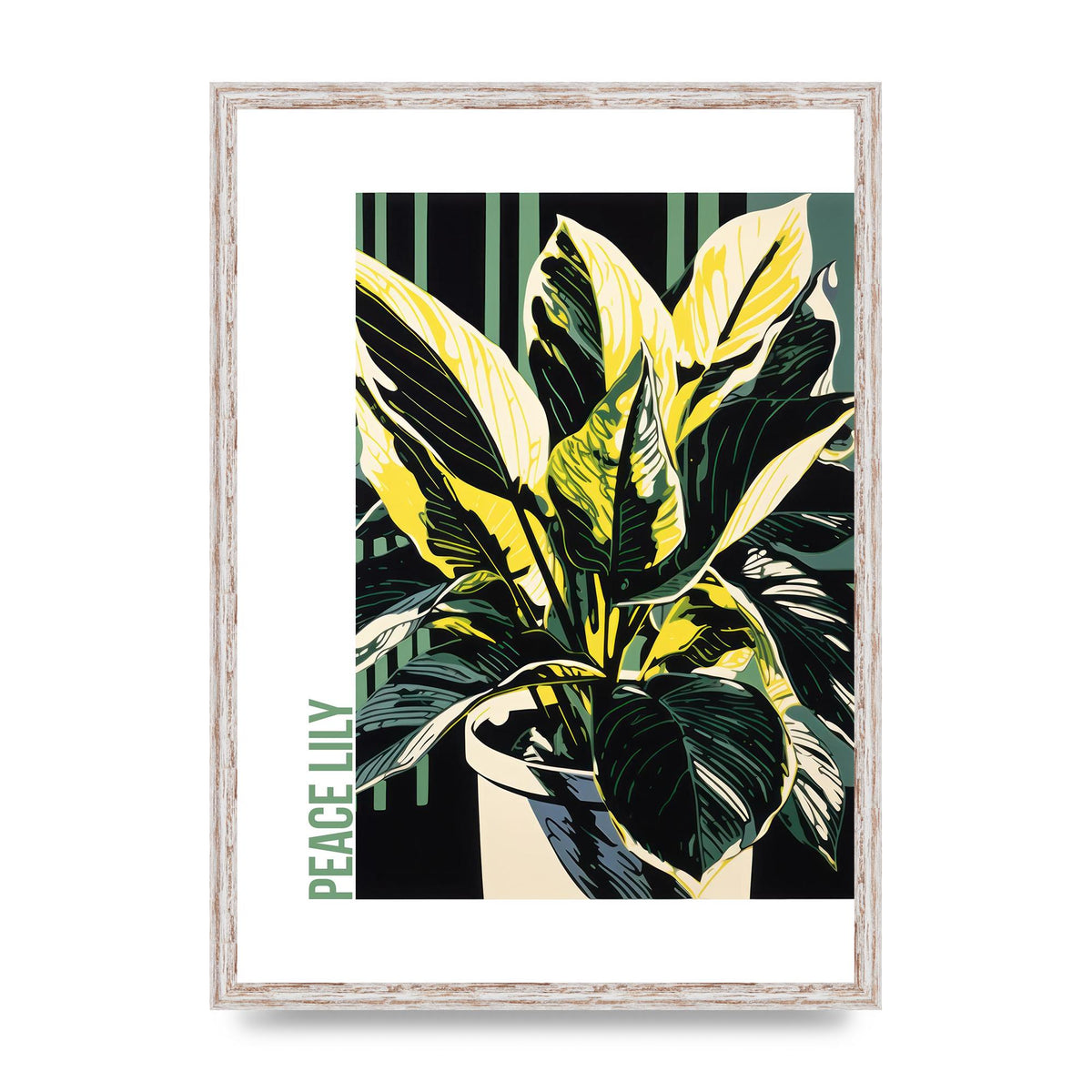 Lichtenstein Inspired Peace Lily Lines