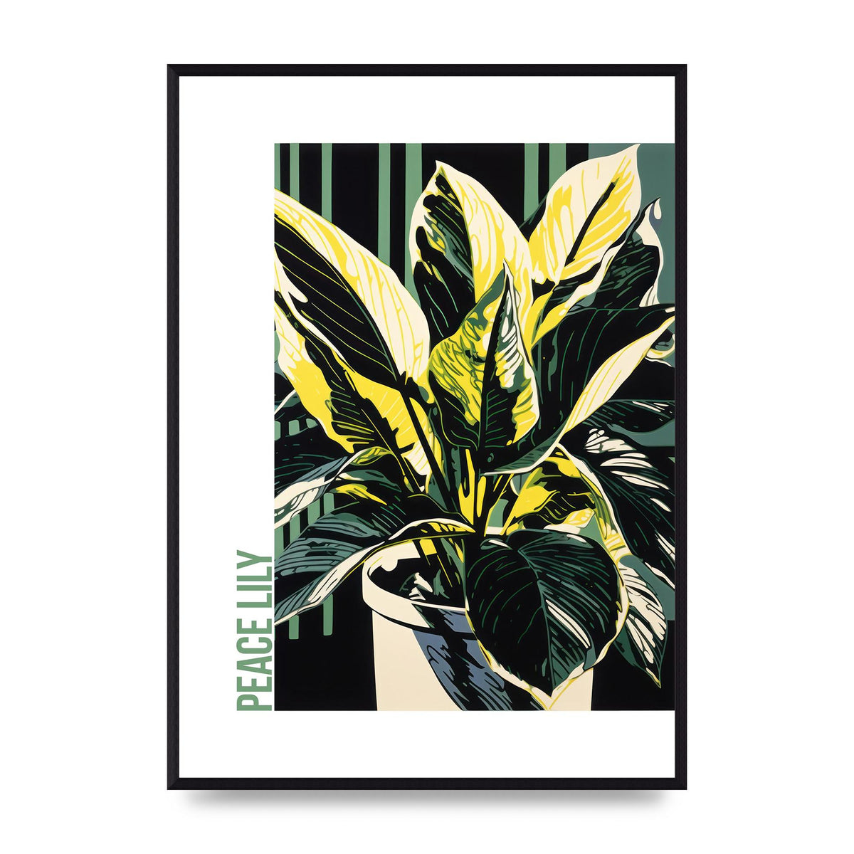 Lichtenstein Inspired Peace Lily Lines