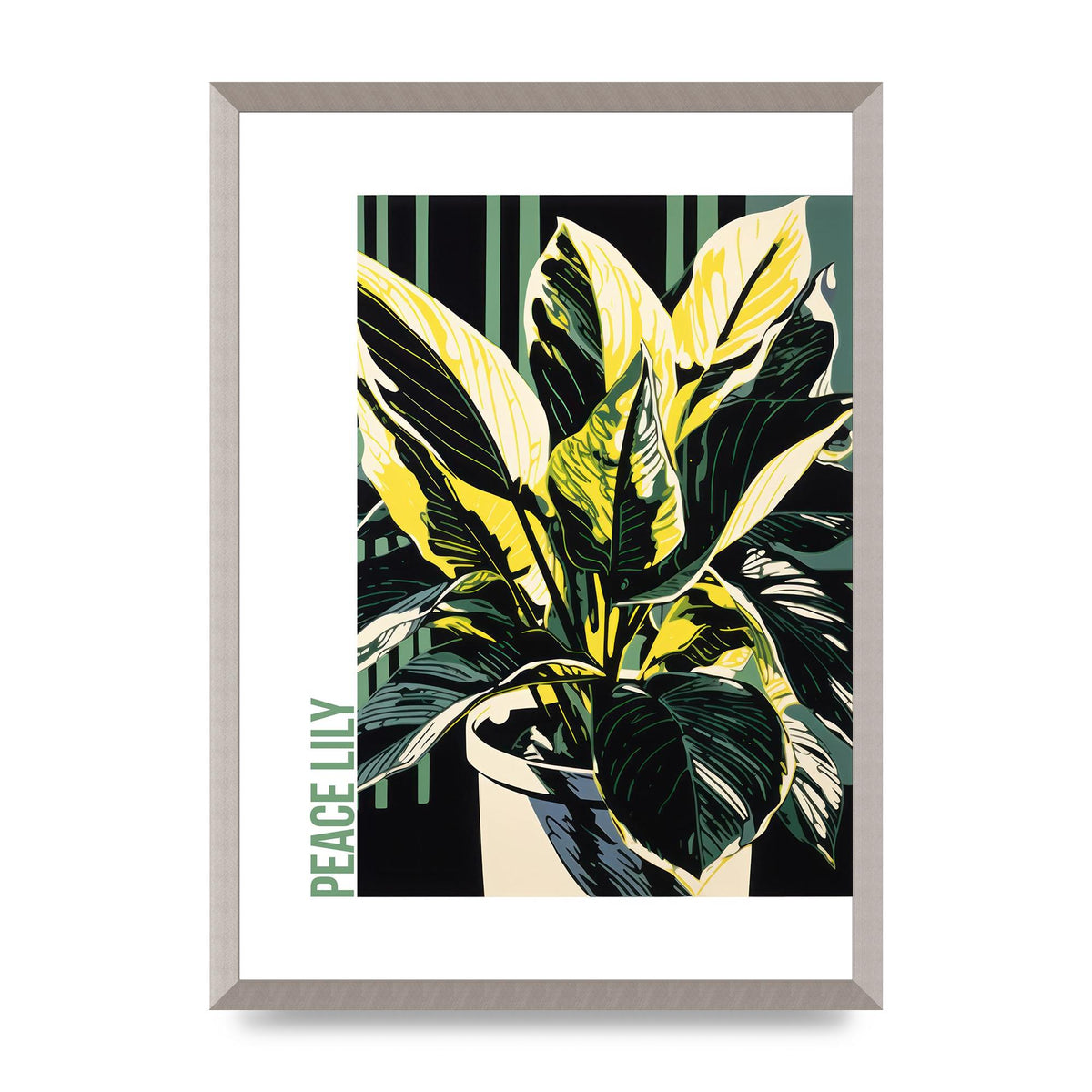 Lichtenstein Inspired Peace Lily Lines