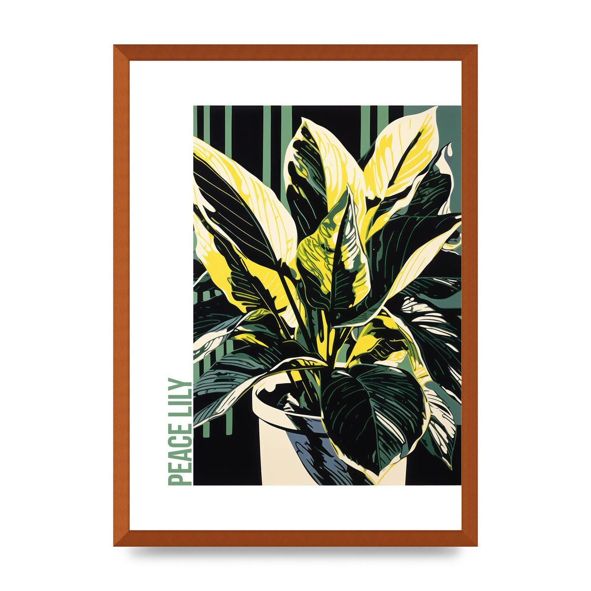 Lichtenstein Inspired Peace Lily Lines