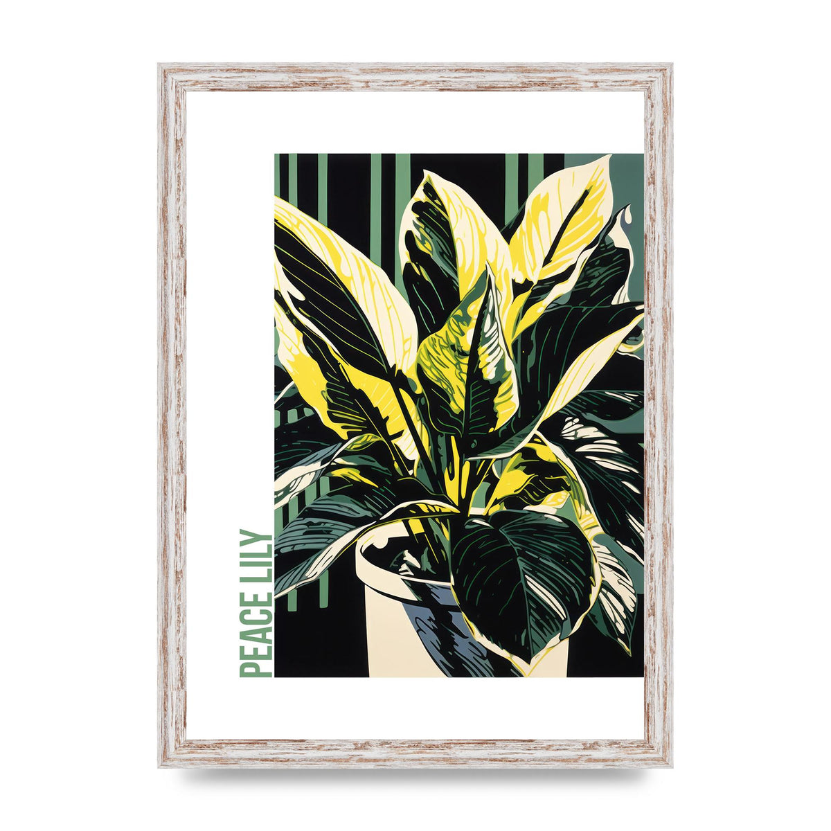 Lichtenstein Inspired Peace Lily Lines