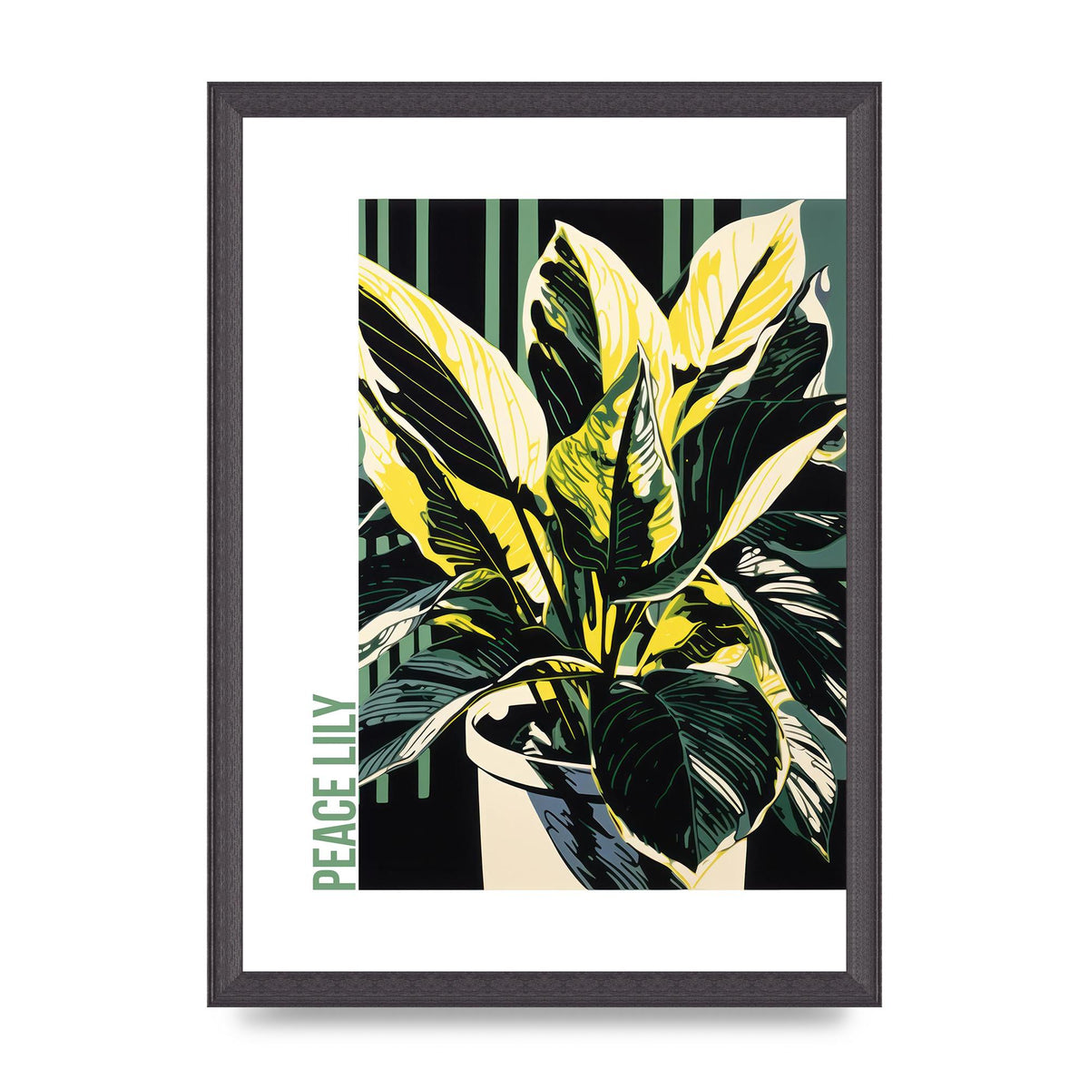 Lichtenstein Inspired Peace Lily Lines