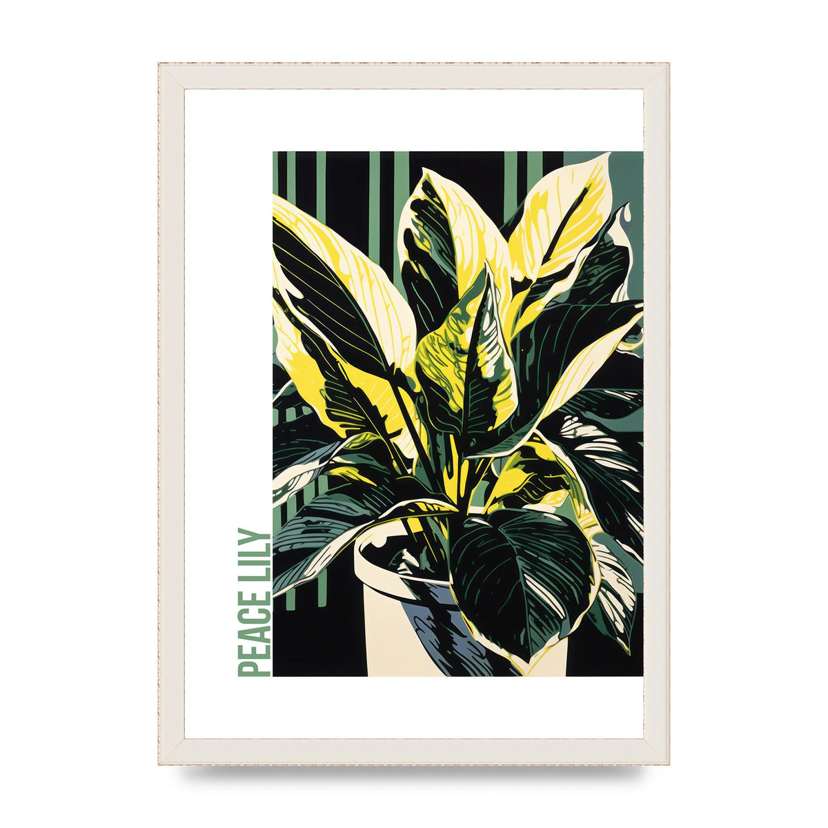 Lichtenstein Inspired Peace Lily Lines