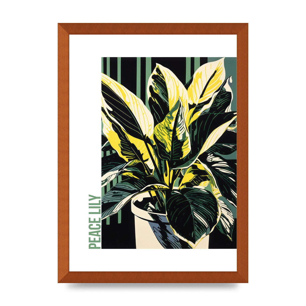 Lichtenstein Inspired Peace Lily Lines