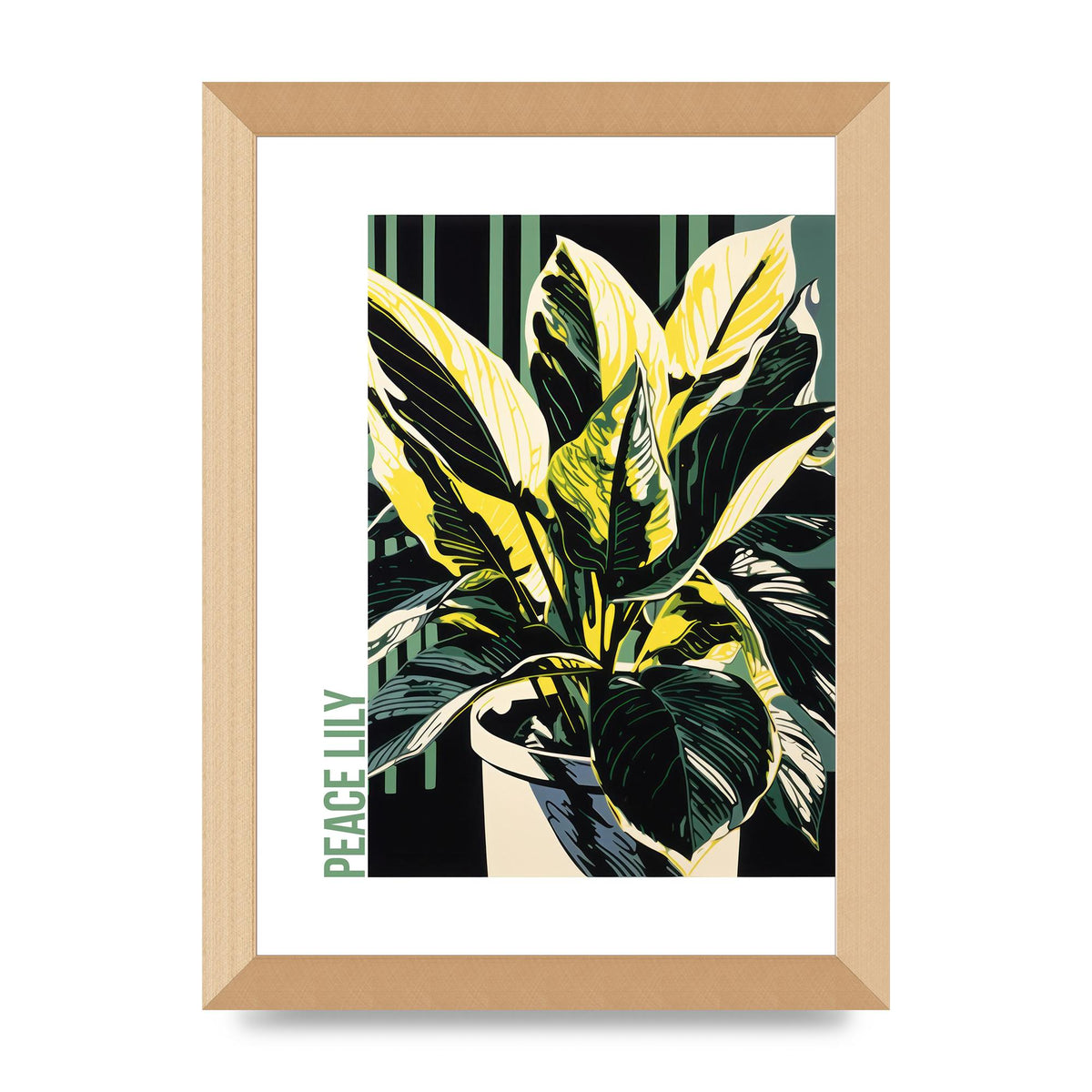 Lichtenstein Inspired Peace Lily Lines