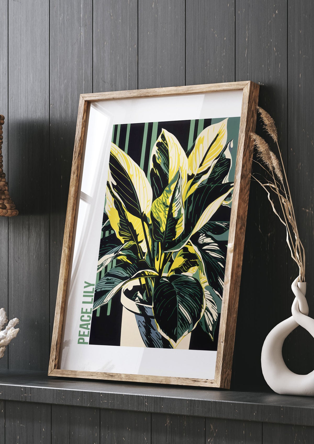 Lichtenstein Inspired Peace Lily Lines