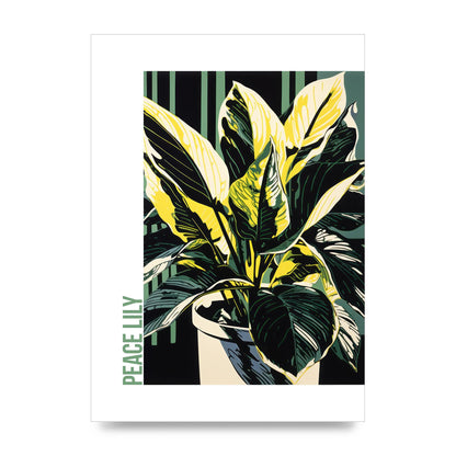 Lichtenstein Inspired Peace Lily Lines