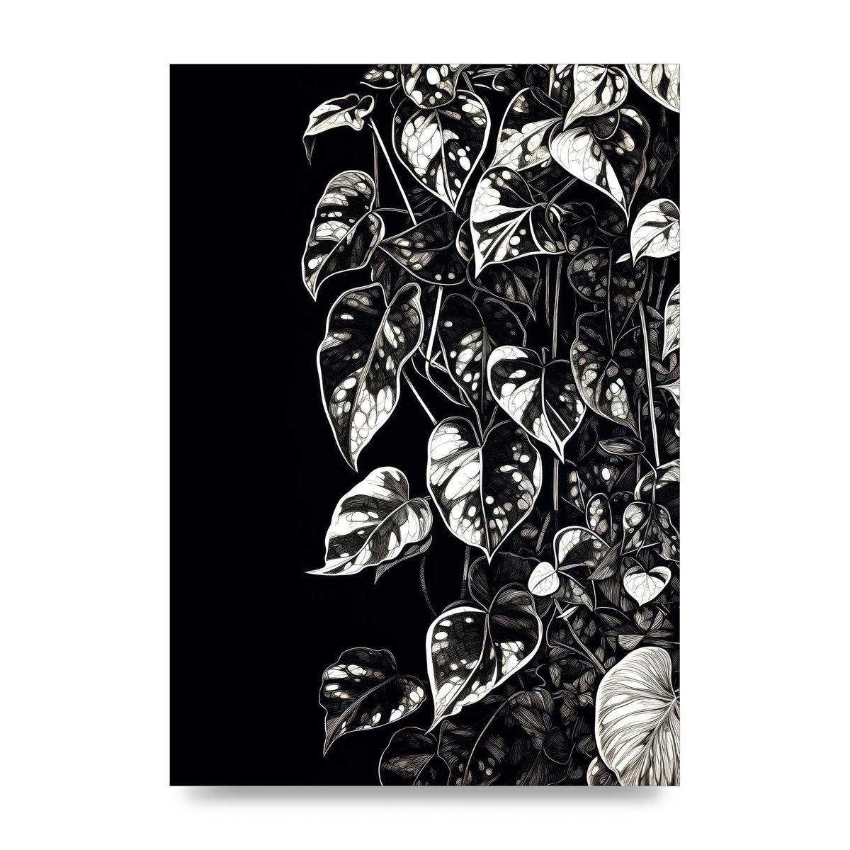 Pothos Vine Abstract Risograph