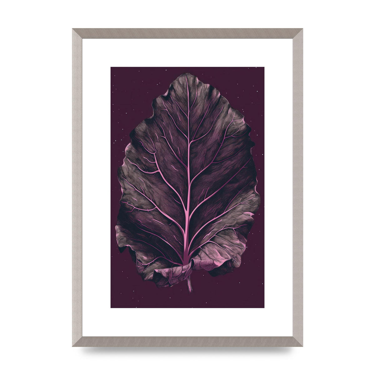 Fiddle Leaf Fig Leaf on Plum Backdrop