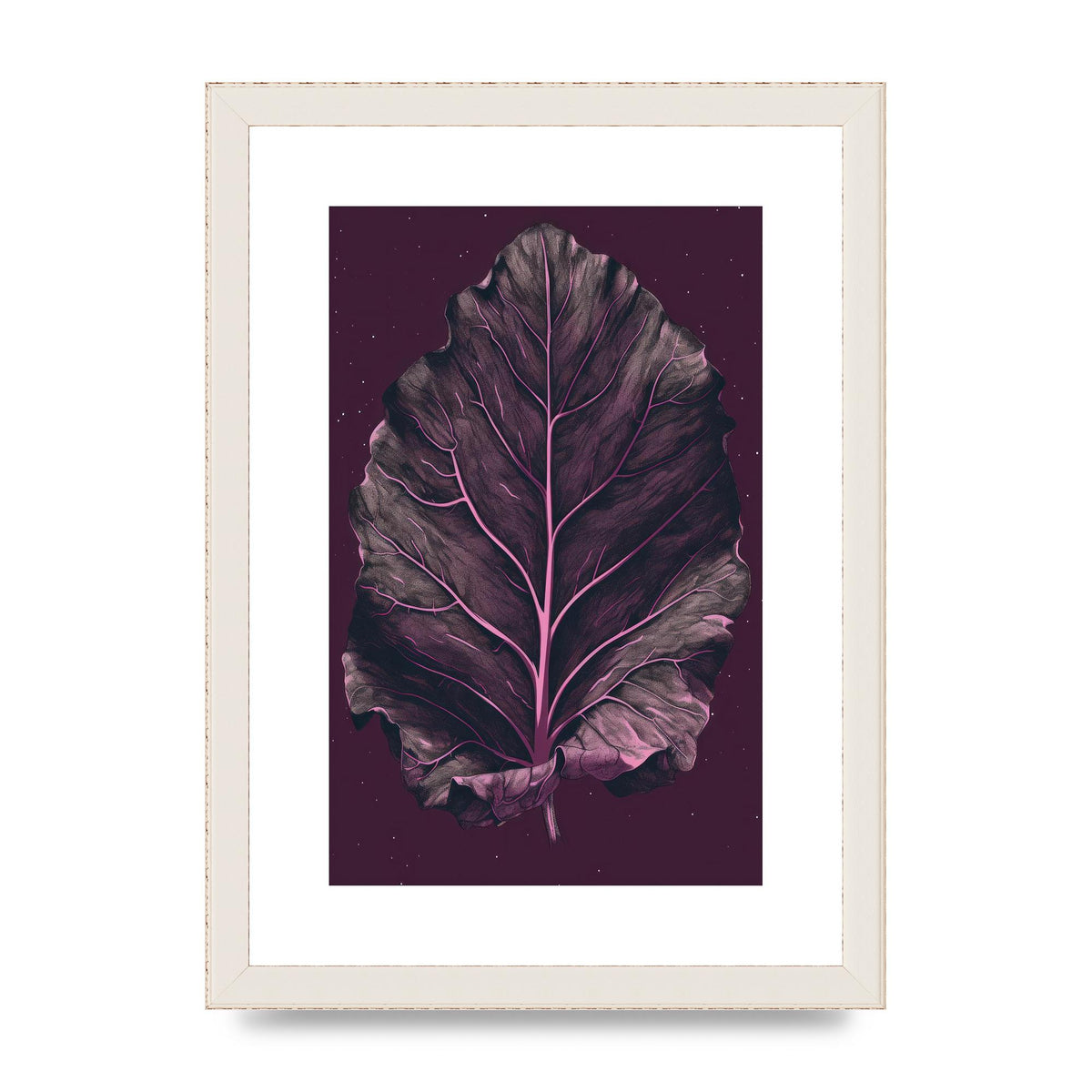 Fiddle Leaf Fig Leaf on Plum Backdrop