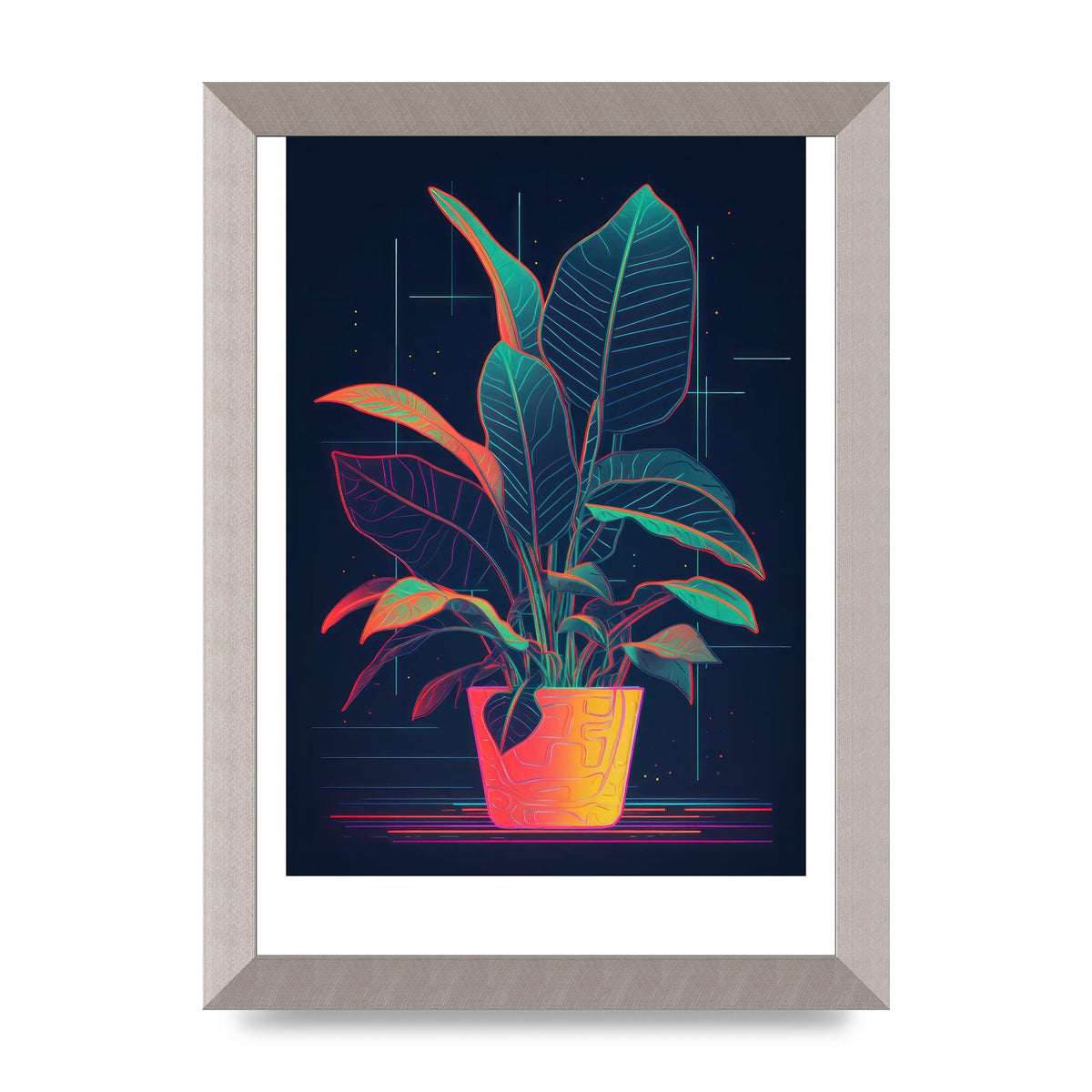 Dan Flavin-Inspired Neon House Plant