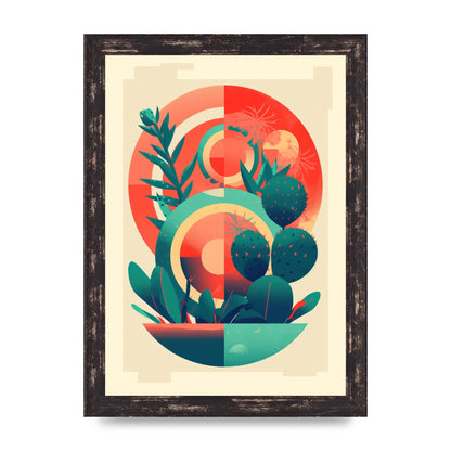 Noland-Inspired Cactus with Risograph