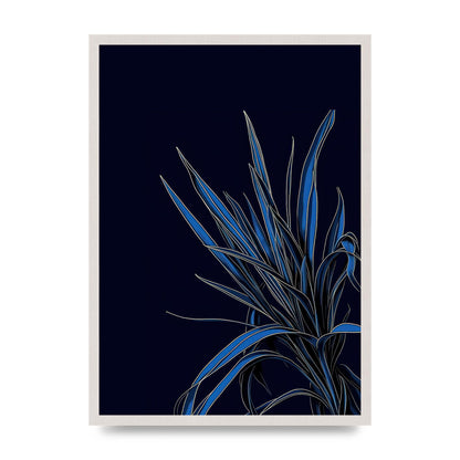 Spider Plant Leaf on Royal Blue