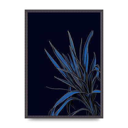 Spider Plant Leaf on Royal Blue