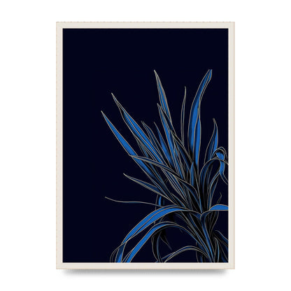Spider Plant Leaf on Royal Blue