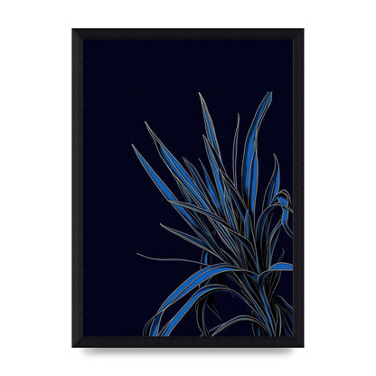 Spider Plant Leaf on Royal Blue