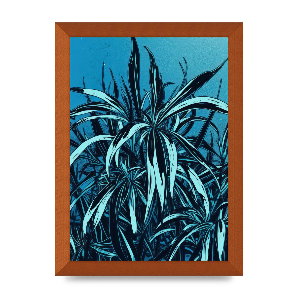 Spider Plant Leaf in Royal Blue
