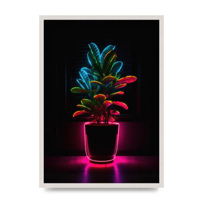 Neon Illuminated House Plant