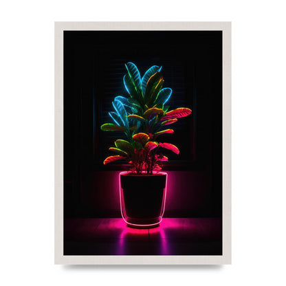 Neon Illuminated House Plant