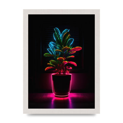 Neon Illuminated House Plant