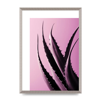 Aloe Vera Leaf in Sleek Black Line