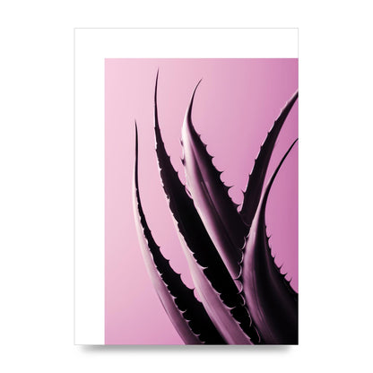 Aloe Vera Leaf in Sleek Black Line