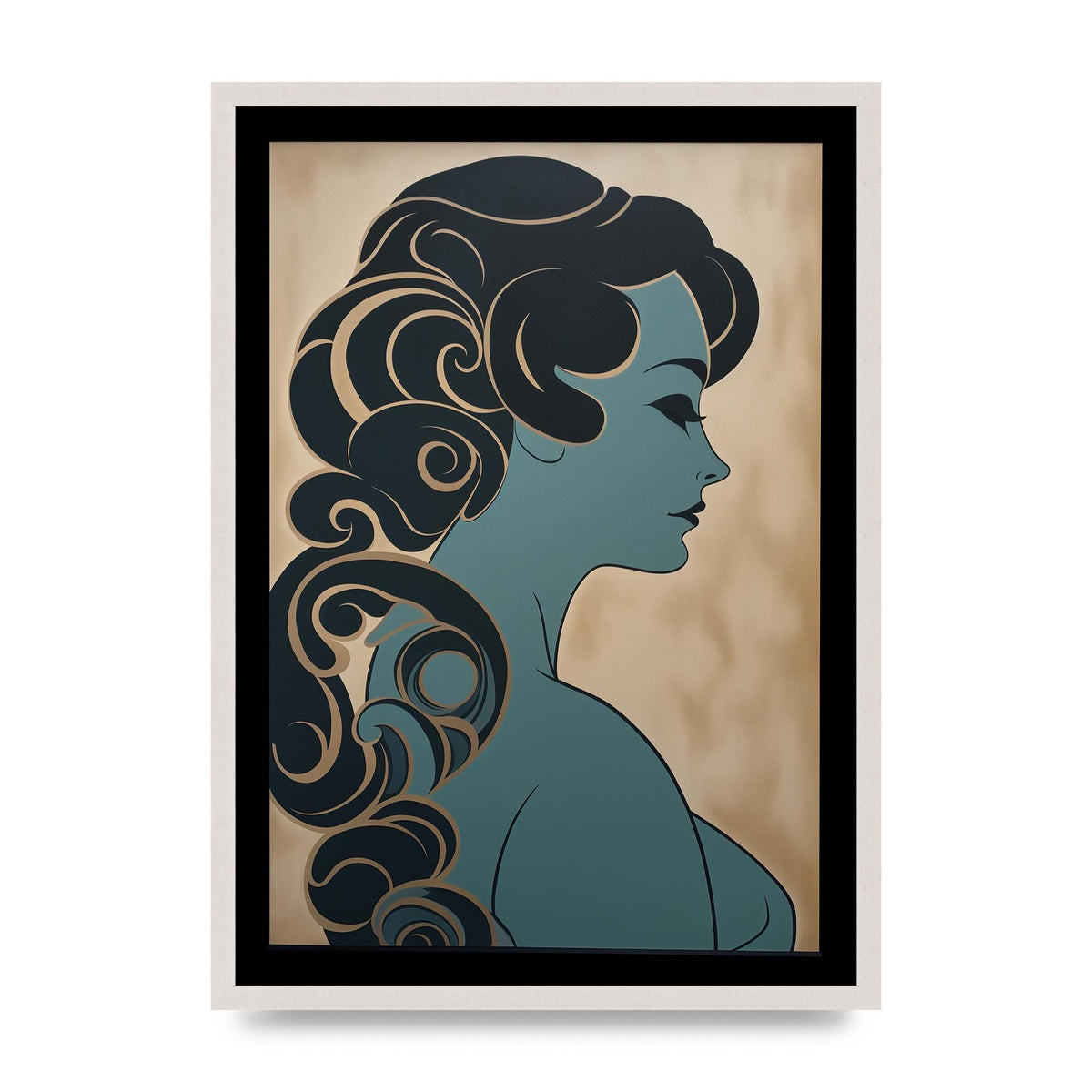 Vintage Ladys Profile in Muted Tones