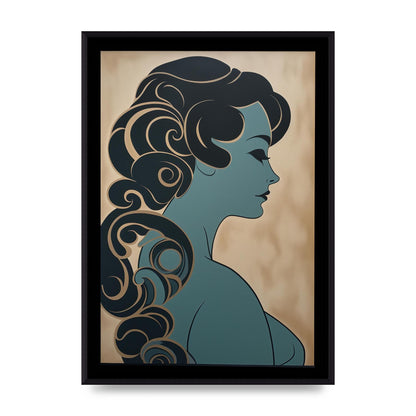 Vintage Ladys Profile in Muted Tones