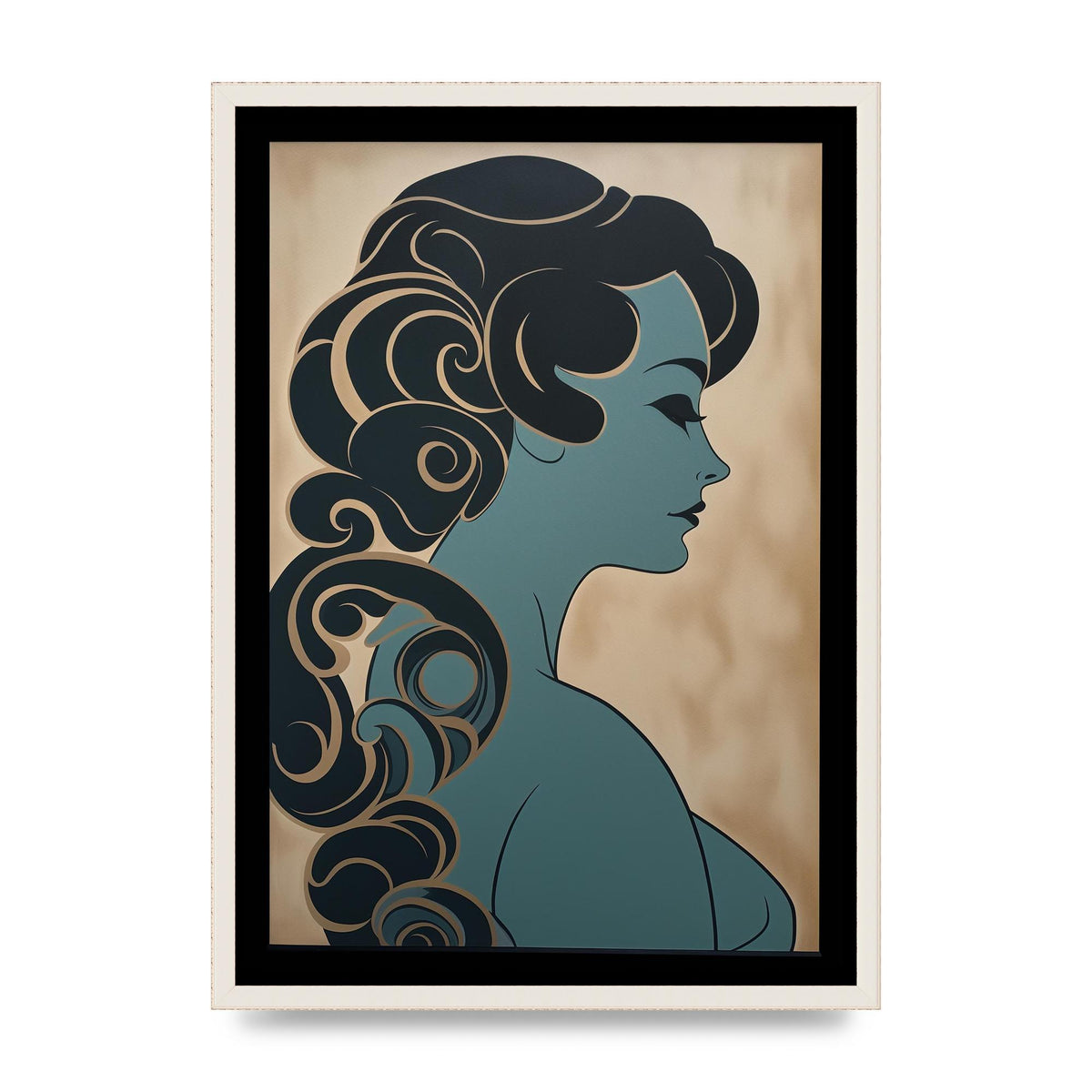 Vintage Ladys Profile in Muted Tones
