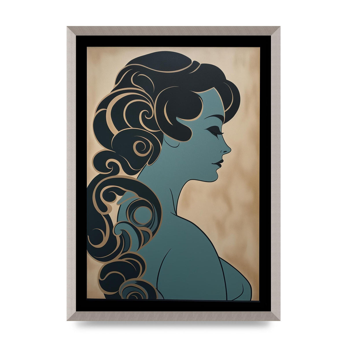Vintage Ladys Profile in Muted Tones