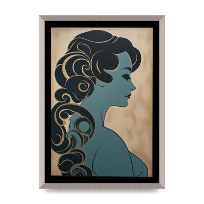 Vintage Ladys Profile in Muted Tones