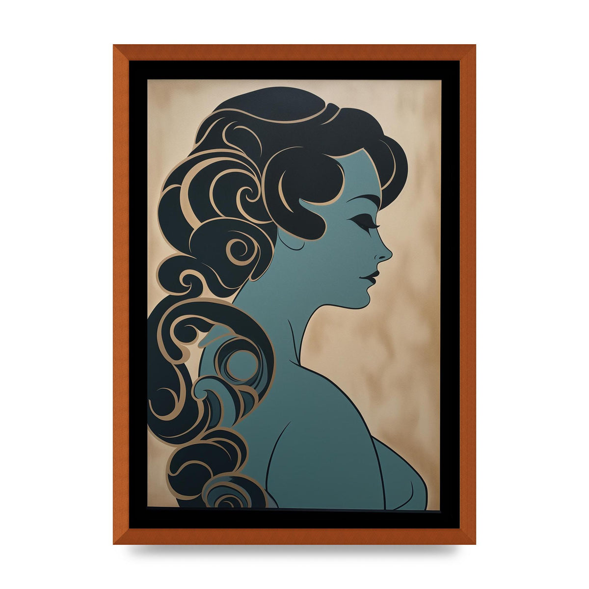 Vintage Ladys Profile in Muted Tones