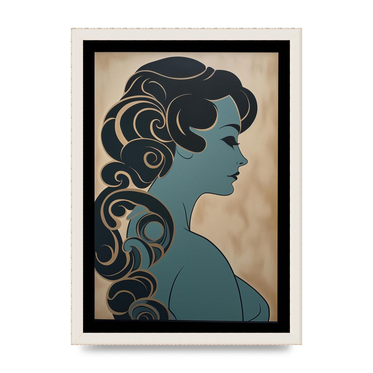 Vintage Ladys Profile in Muted Tones
