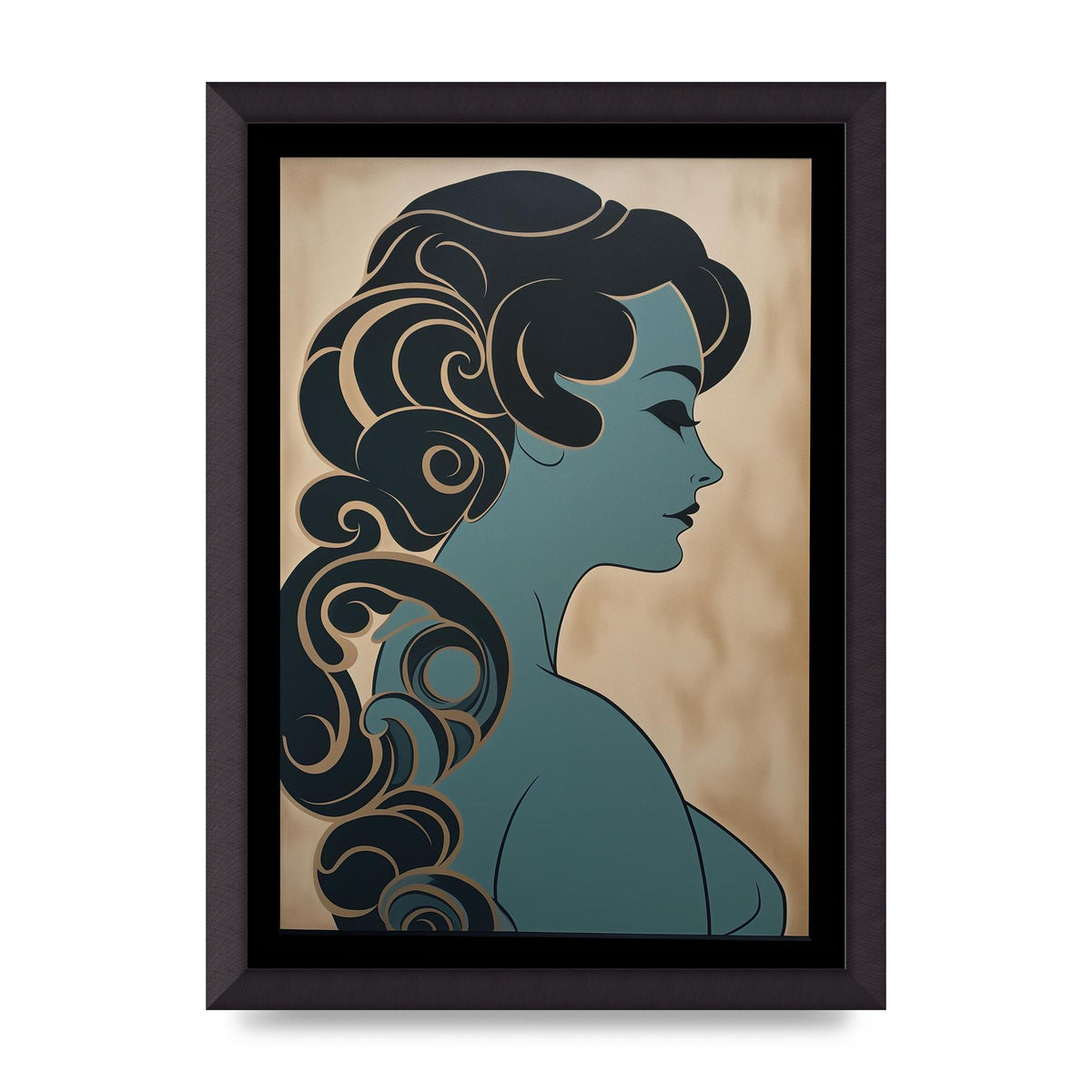 Vintage Ladys Profile in Muted Tones