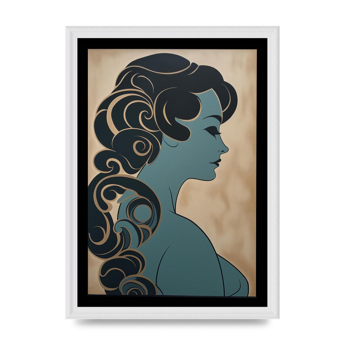 Vintage Ladys Profile in Muted Tones