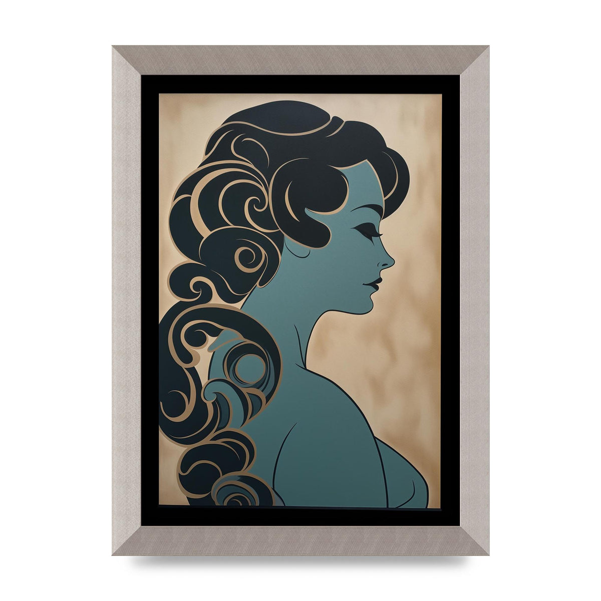 Vintage Ladys Profile in Muted Tones