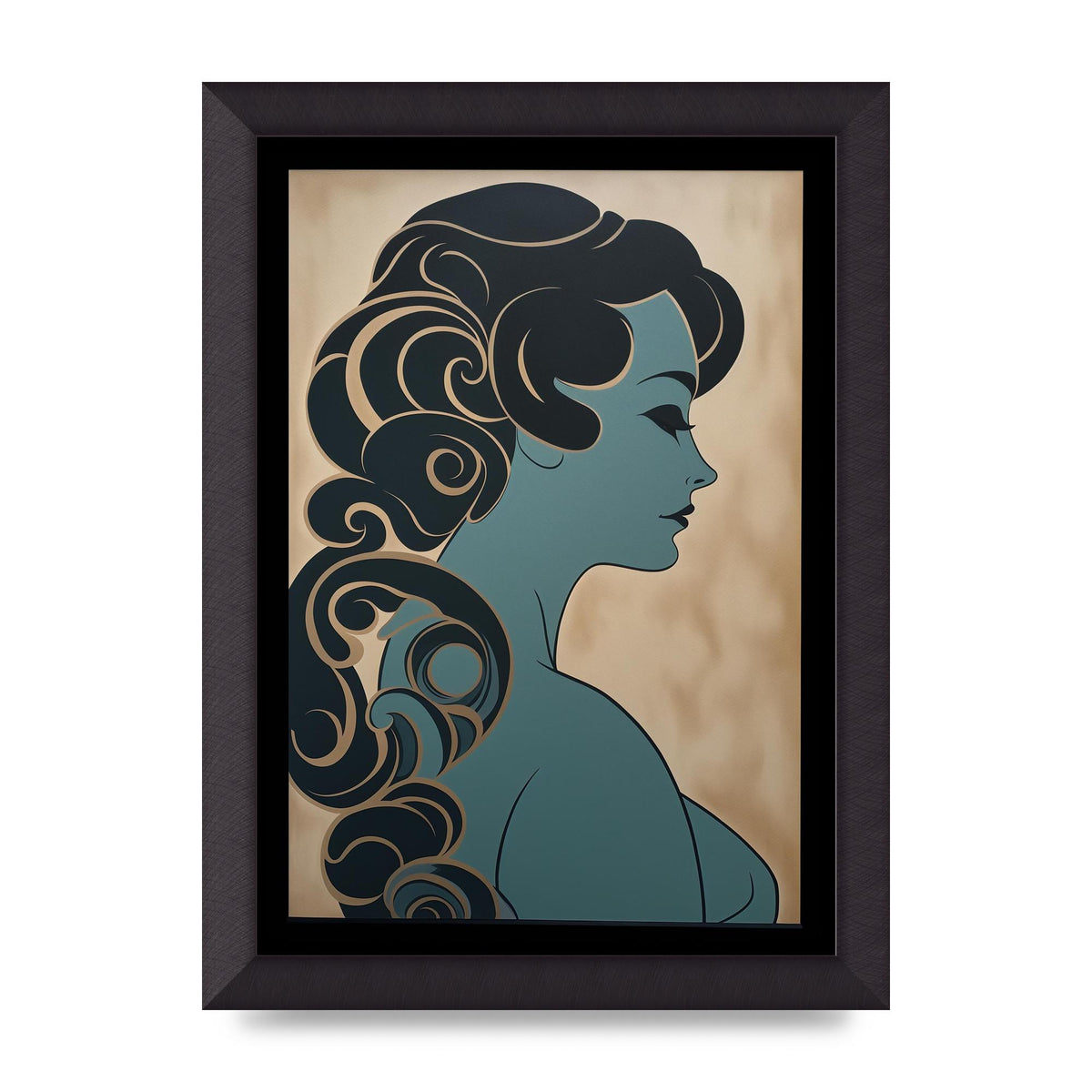Vintage Ladys Profile in Muted Tones
