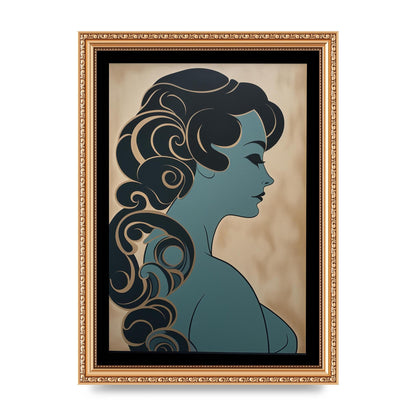 Vintage Ladys Profile in Muted Tones